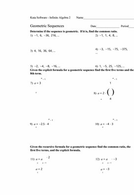 Geometric Sequences (1)