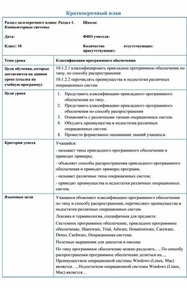 Обложка для материала 5Классификация программного обеспечения_План урока
