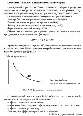 Обложка для материала Совокупный спрос. Кривая совокупного спроса