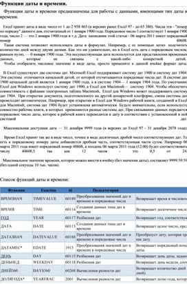 Обложка для материала Электронная таблица Microsoft Excel