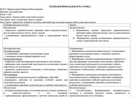Обложка для материала Технологическая карта урока русского языка