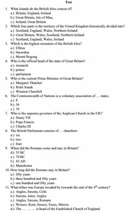 Обложка для материала Контрольно-измерительные материалы по курсу "Страноведение"