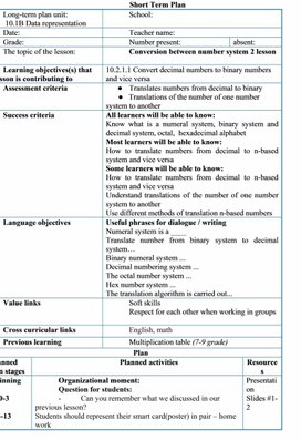 Обложка для материала Data representation  Lesson plan 2 2 variant
