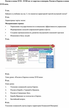 Обложка для материала 1. Россия в конце XVII - XVIII вв от царства к империи. Россия и Европа в конце XVII века.