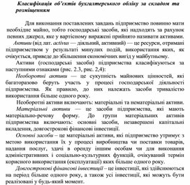 Обложка для материала Класифікація об’єктів бухгалтерського обліку за складом та розміщенням