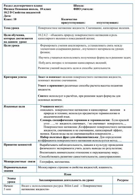 Проект поверхностное натяжение жидкости