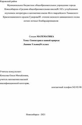 Индивидуальная исследовательская работа по математике, 9 класс