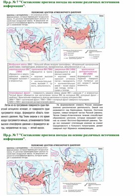 Составление прогноза погоды на основе различных источников информации