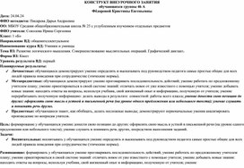 КОНСТРУКТ ВНЕУРОЧНОГО ЗАНЯТИЯ обучающихся группы 46 А Фёдоровой Кристины Евгеньевны