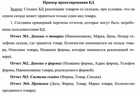 Обложка для материала Пример проектирования БД