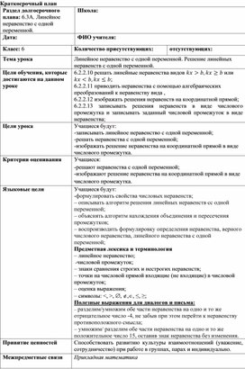 Обложка для материала 7. Решение линейных неравенств с одной переменной. Вариант  2
