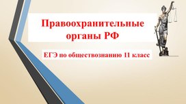 Обложка для материала Презентация "Правоохранительные органы"