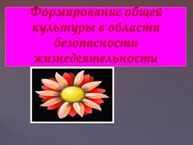 Урок 4 Влияние культуры безопасности жизнедеятельности населения на национальную безопасность