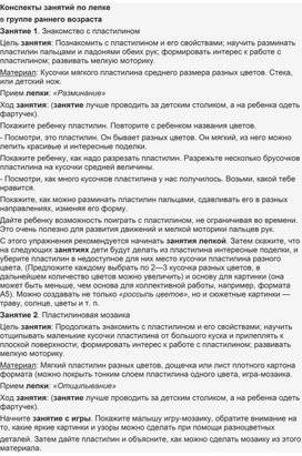 Обложка для материала Конспект по лепке