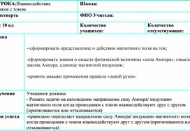 Обложка для материала Взаимодействие проводников с током.