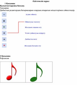 1Дыбысты жазу және ойнату_1сабақ_1 нұсқа_Әдістемелік құрал