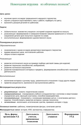 Обложка для материала Тема:Новогодняя игрушка   из обтачных полосок".