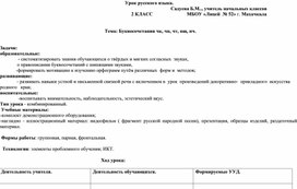 Конспект урока по русскому языку " Буквосочетания чк,чн,нщ, чт"