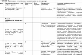 Обложка для материала Рабочая программа по  литературе  9 класс фооп с изменениями