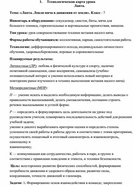 Обложка для материала урок лапта 7 класс