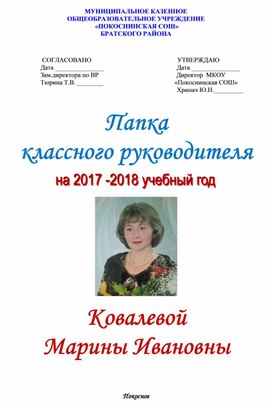 Обложка для материала Папка Классного руководителя 3 класса