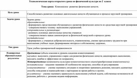Обложка для материала Технологическая карта урока физической культуры "Круговая тренировка"