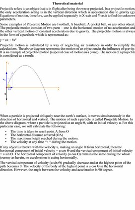 Обложка для материала 10Motion of a body dropped at an angle to the horizon