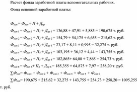 Обложка для материала Расчет фонда заработной платы вспомогательных рабочих. Фонд основной заработной платы