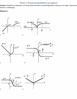 Тема 2. Разветвляющийся алгоритм