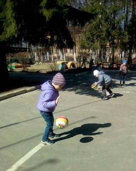 Проект  на тему :«Развитие дворового спорта посредством  игр с мячом»