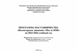 Обложка для материала Программа наставничества ученик-ученику МЫ за ЗОЖ