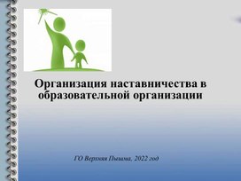 Организация наставничества в образовательной организации