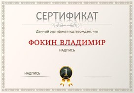 Сертификат № 28