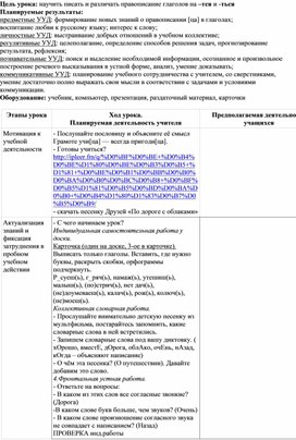Обложка для материала правописание глаголов на ТСЯ и ТЬСЯ