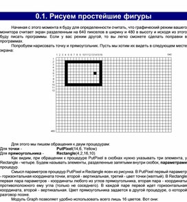 Рисуем простейшие фигуры