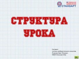 Обложка для материала Презентация "Структура урока по ФГОС"
