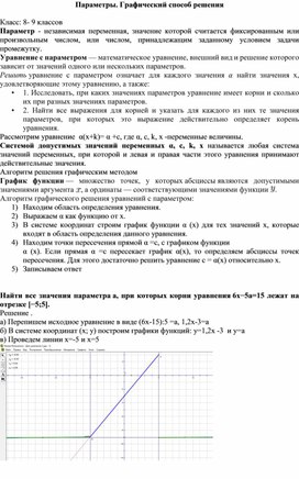 Параметры. Графический способ