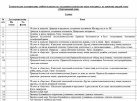 Тематическое планирование по окружающему миру 1-4 ФГОС-22