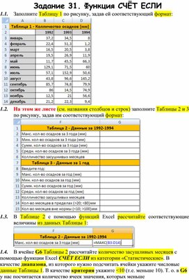 Обложка для материала Задание 31. Функция СЧЁТ ЕСЛИ