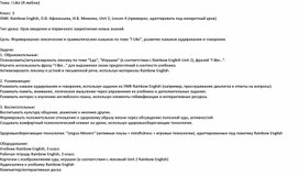 Обложка для материала технологическая карта урока английского языка в 3 классе по теме "I like\I don't like" с применением здоровьесберегающих технологий