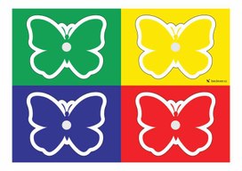 Дидактическая игра  "Цветные бабочки"
