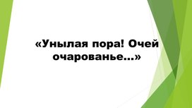 Материал для библиотечного часа "Стихи русских поэтов об осени"