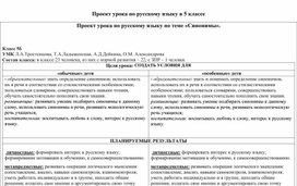 План-конспект урока для детей с ОВЗ в инклюзивном классе по теме «Лексика русского языка. Синонимы».