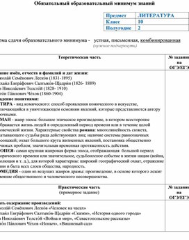 Обложка для материала Обязательный минимум