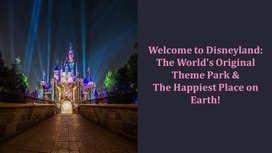Обложка для материала Презентация Disneyland