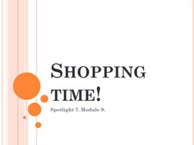 Презентация "Shopping Time"