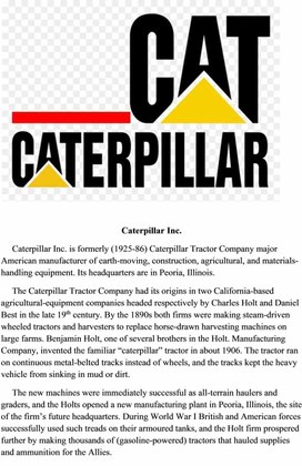 Обложка для материала Методическая разработка по английскому языку "Caterpillar" для студентов СПО специальности 23.02.04. Техническая эксплуатация подъемно-транспортных, строительных, дорожных машин и оборудования