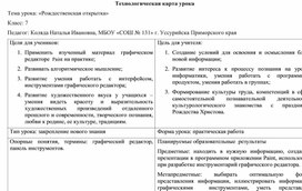 Обложка для материала Технологическая карта урока по информатике по теме "Открытка к Рождеству"
