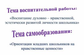 Воспитательный план классного руководителя