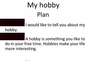 Карточка на тему "Hobbies"